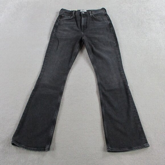 Agolde Jeans Womens 27 Black Denim Nico High Rise Slim Boot Hotline NWT $218 - Picture 2 of 15